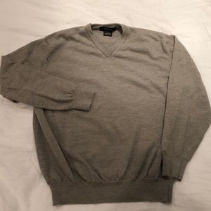Gray merino wool sweater